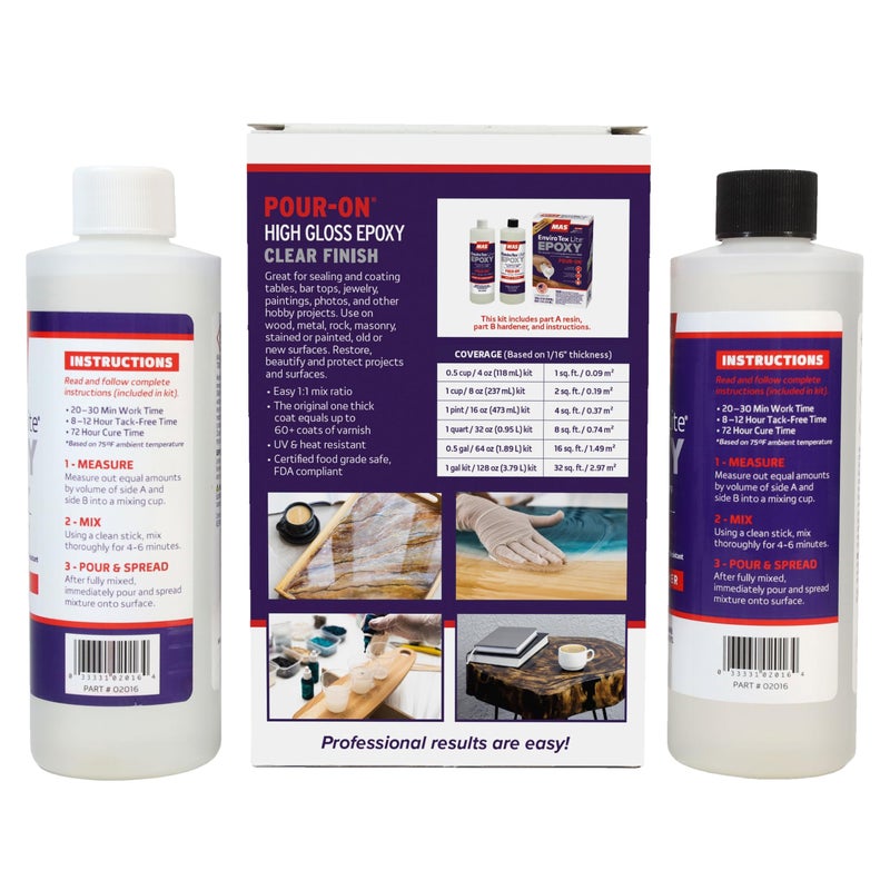 ETI ENVIRONMENTAL Environmental Technology 16-Ounce Kit Lite Pour-On, High Gloss Finish (2016), Clear (02016) - Image 3